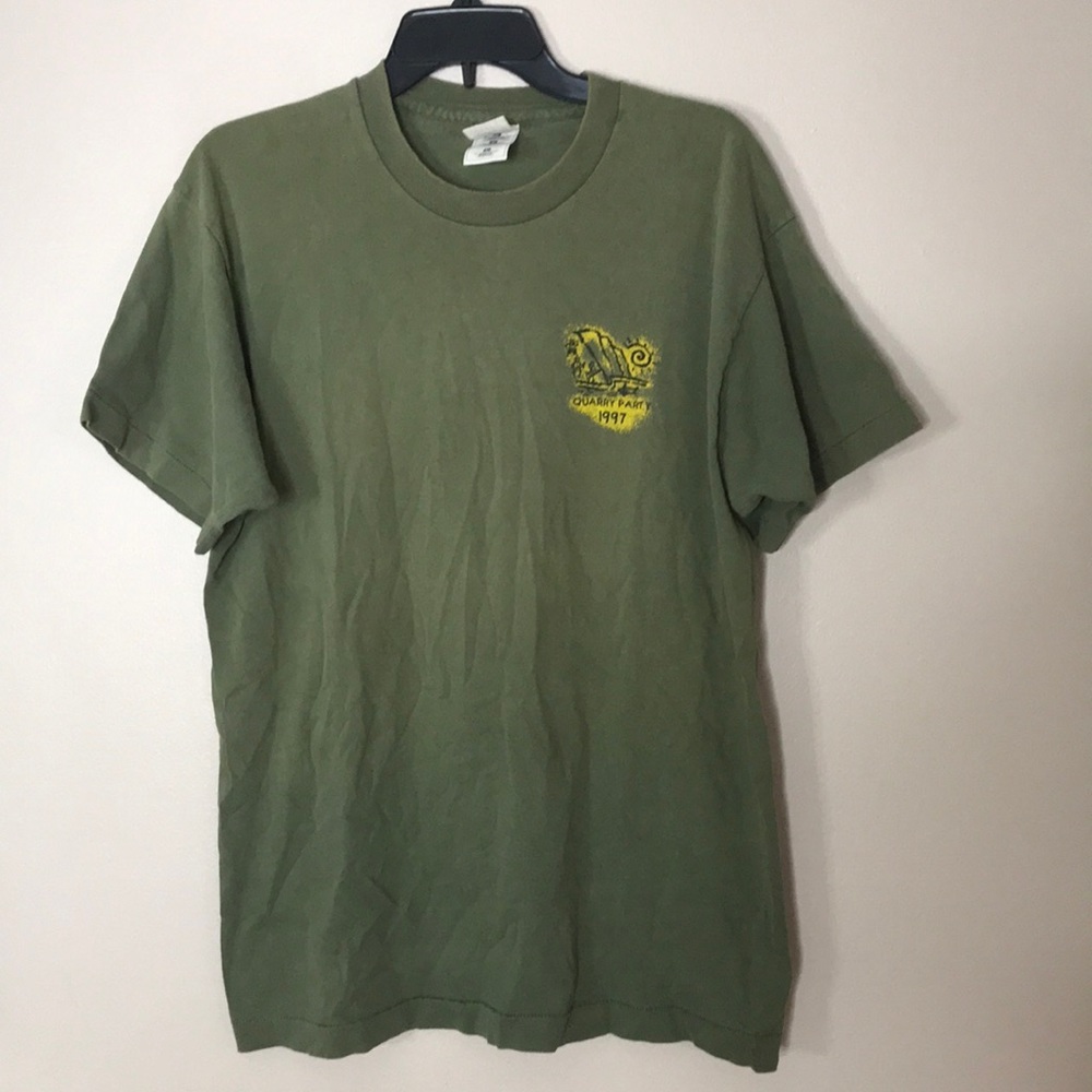 Vintage fruit of the loom heavy‎ tag half moon beach unisex T-shirt size large